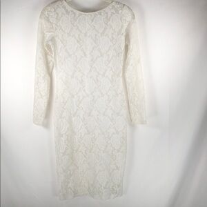 Fairy White Lace Long-Sleeve Layering Bodycon Dress